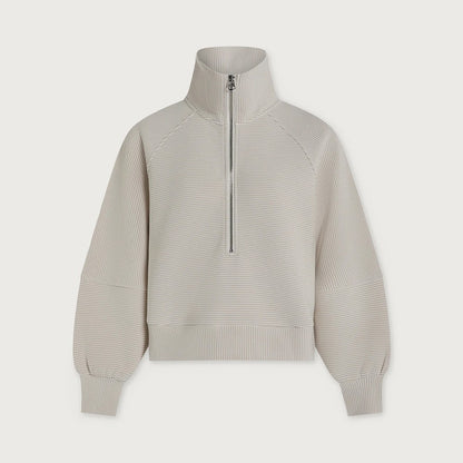Milano Half Zip Sweat 2.0 - Silver Grey/Snow White