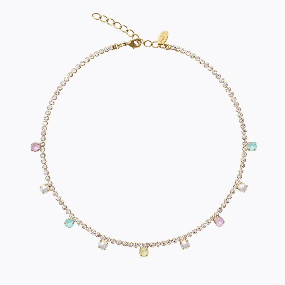 Millie Necklace Gold - Soft Pastel Combo