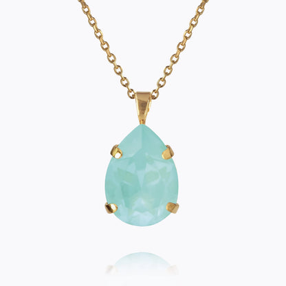 Mini Drop Necklace Gold - Soft Mint