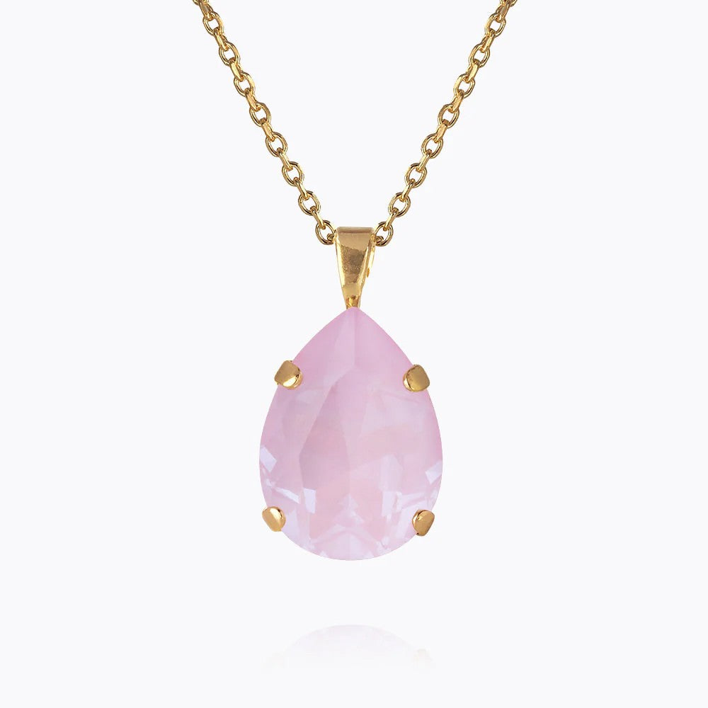 Mini Drop Necklace Gold - Soft Pink