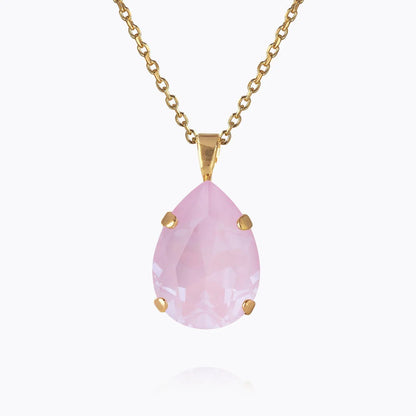 Mini Drop Necklace Gold - Soft Pink