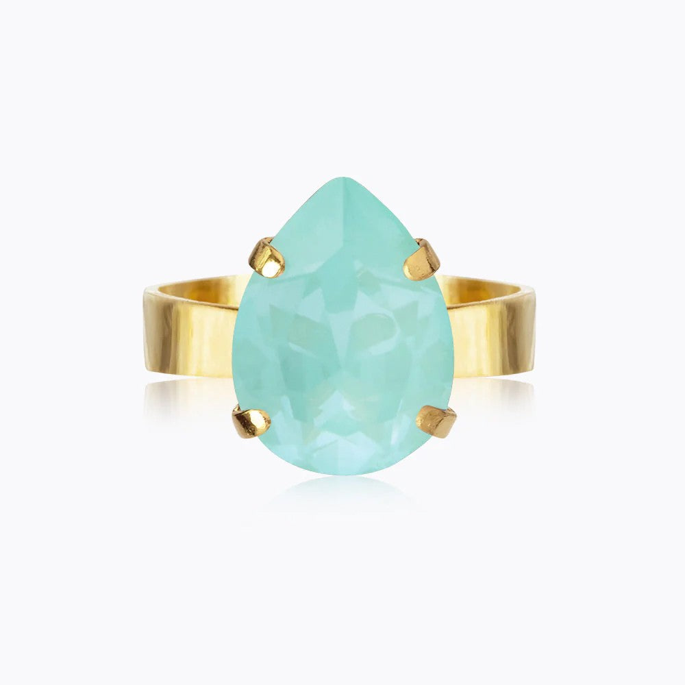 Mini Drop Ring Gold - Soft Mint