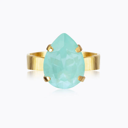 Mini Drop Ring Gold - Soft Mint
