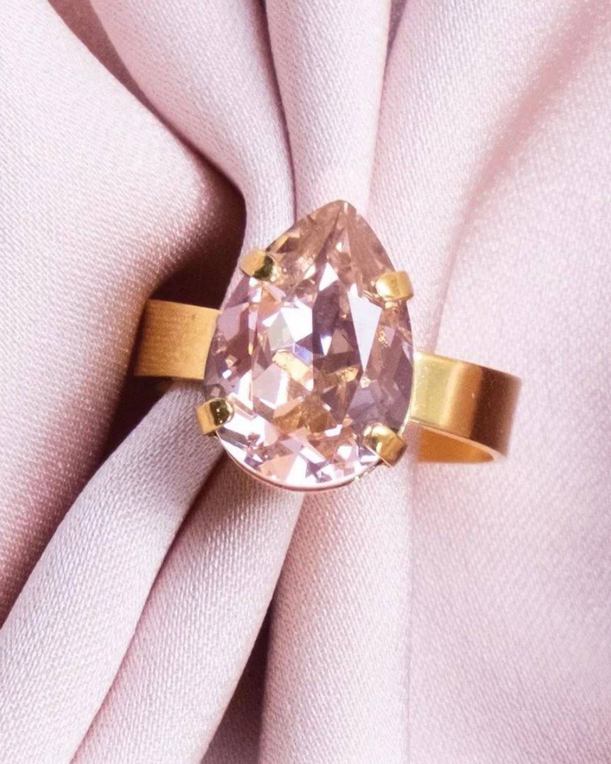 Mini Drop Ring Gold - Vintage Rose