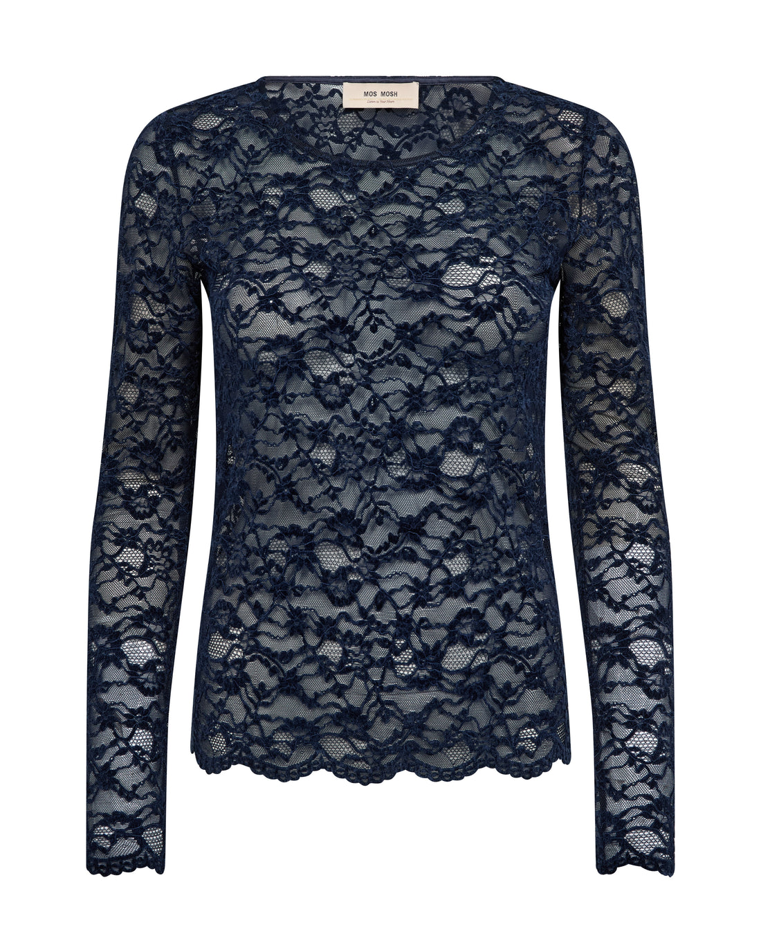Miriel Velvet Lace Blouse - Navy Blazer