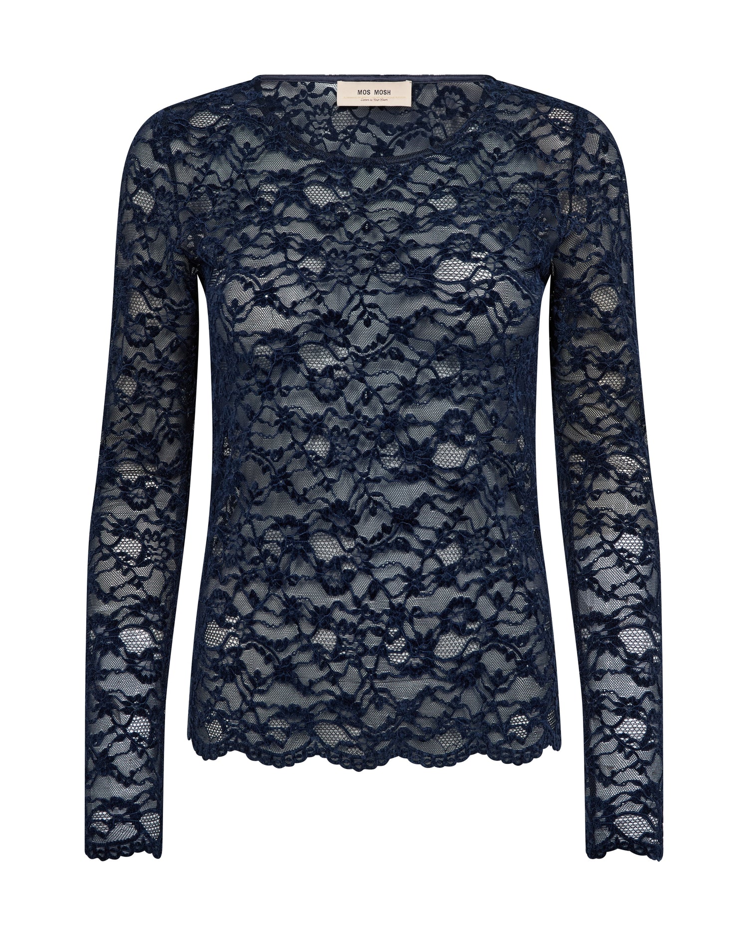 Miriel Velvet Lace Blouse - Navy Blazer