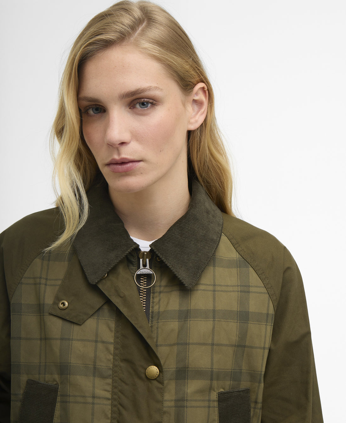 Modern Tartan Beadnell Casual Jacket - Dusky Green Tartan/Highland Olive