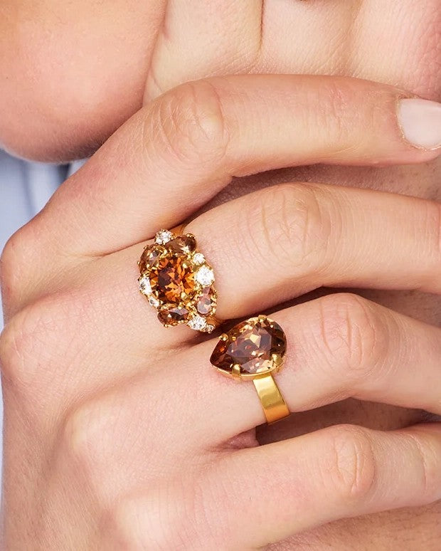 Molly Ring Gold - Topaz Combo
