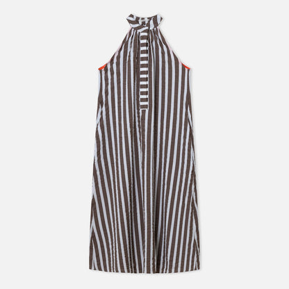Morena Dress - Brown Stripe