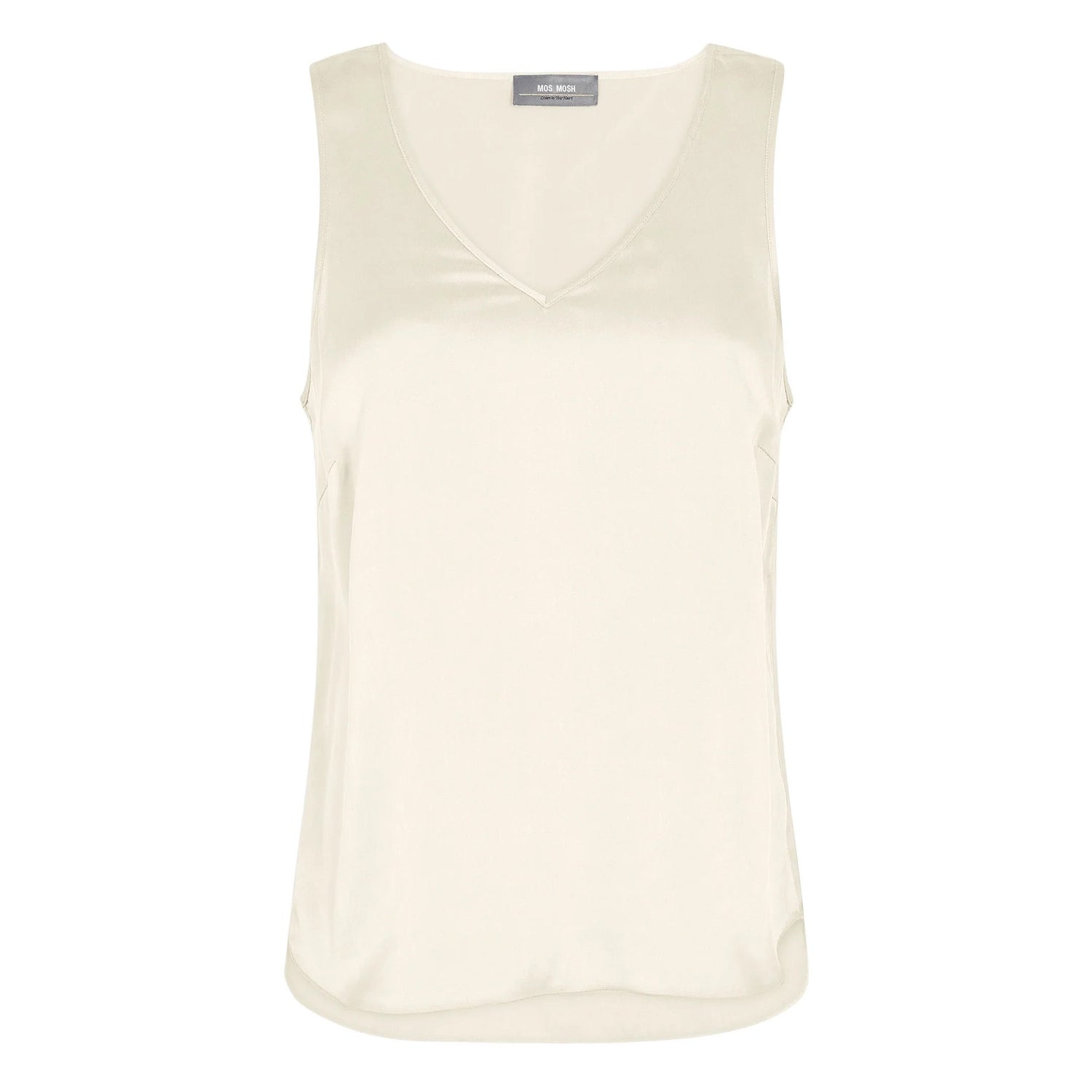 Astrid V-Neck Silk Tank Top - Ecru