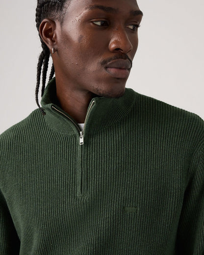 Housemark Quarter Zip Sweater - Duffel Bag Heathe