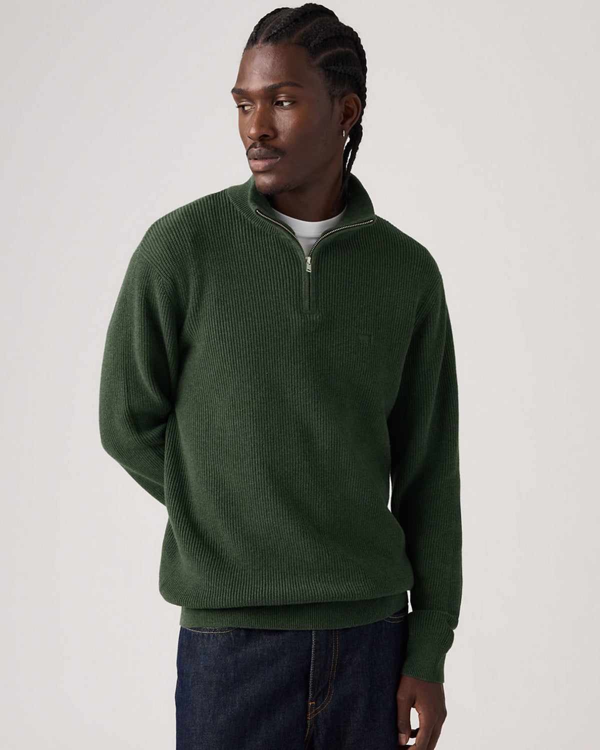 Housemark Quarter Zip Sweater - Duffel Bag Heathe