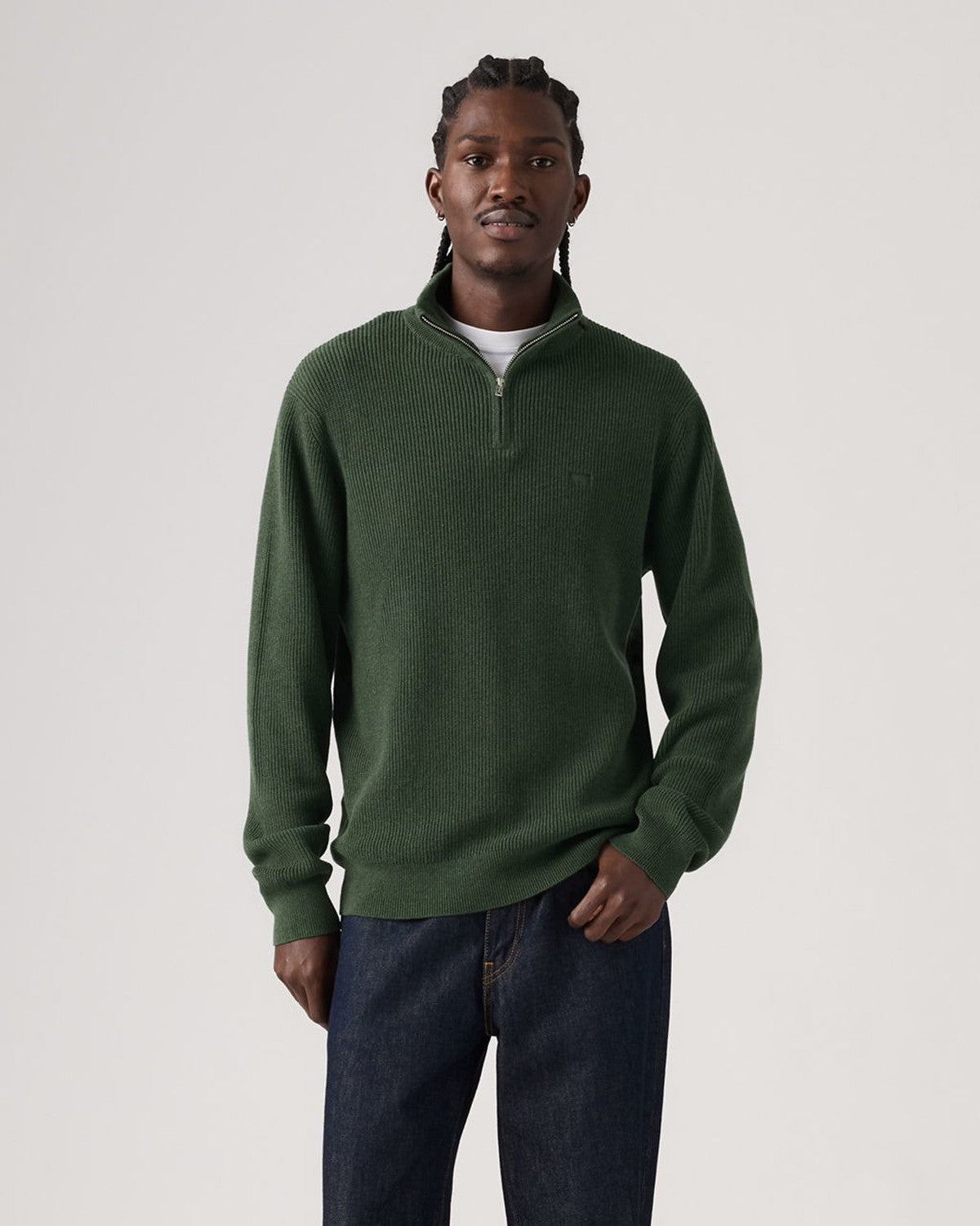 Housemark Quarter Zip Sweater - Duffel Bag Heathe