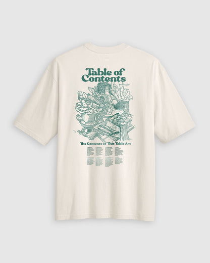 Half Sleeve Tee - Table Of Contents Egret