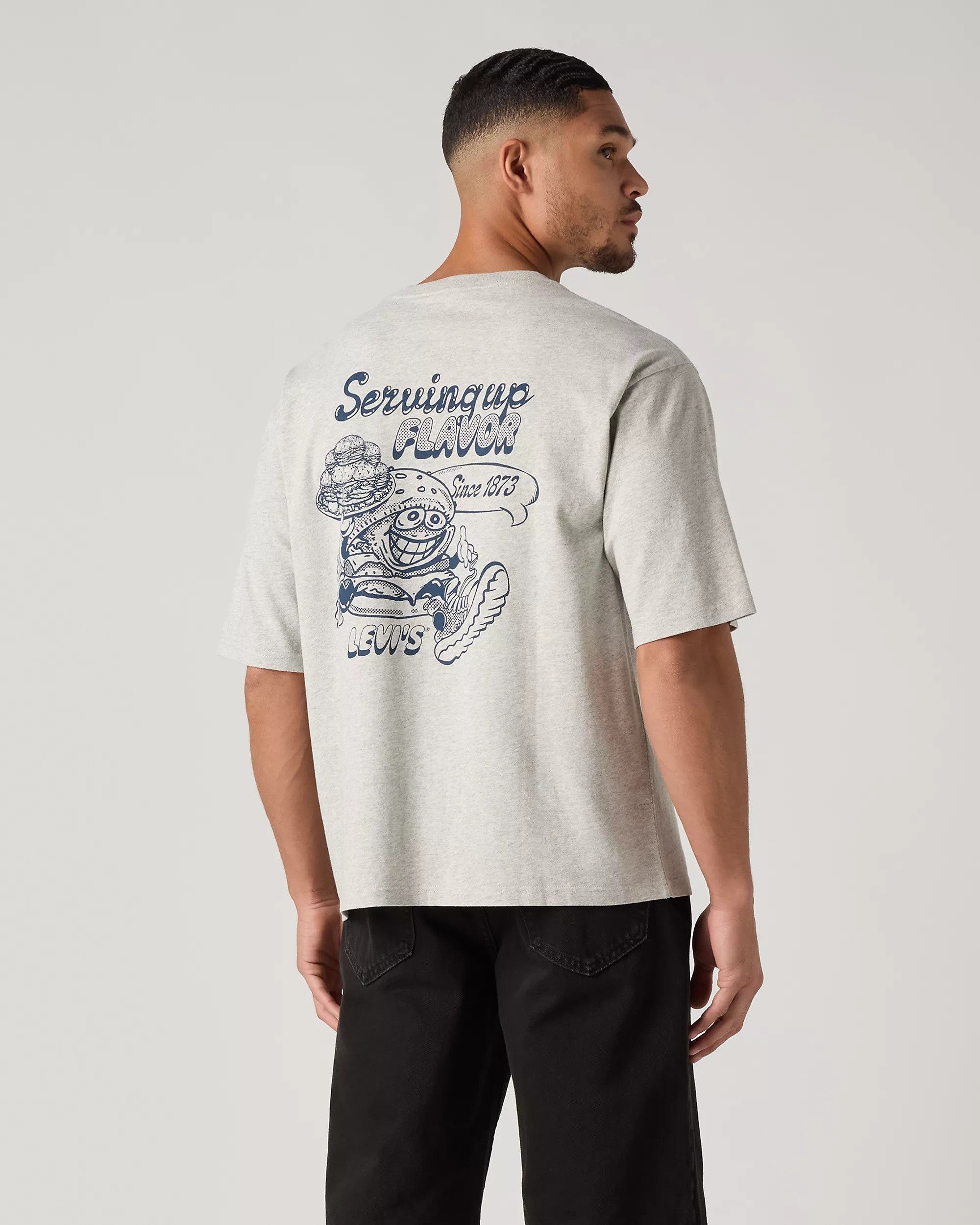 Half Sleeve Graphic Pocket T-Shirt - Levis Flavour Grey