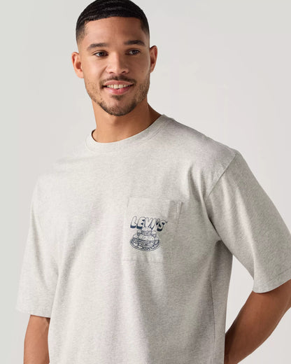 Half Sleeve Graphic Pocket T-Shirt - Levis Flavour Grey