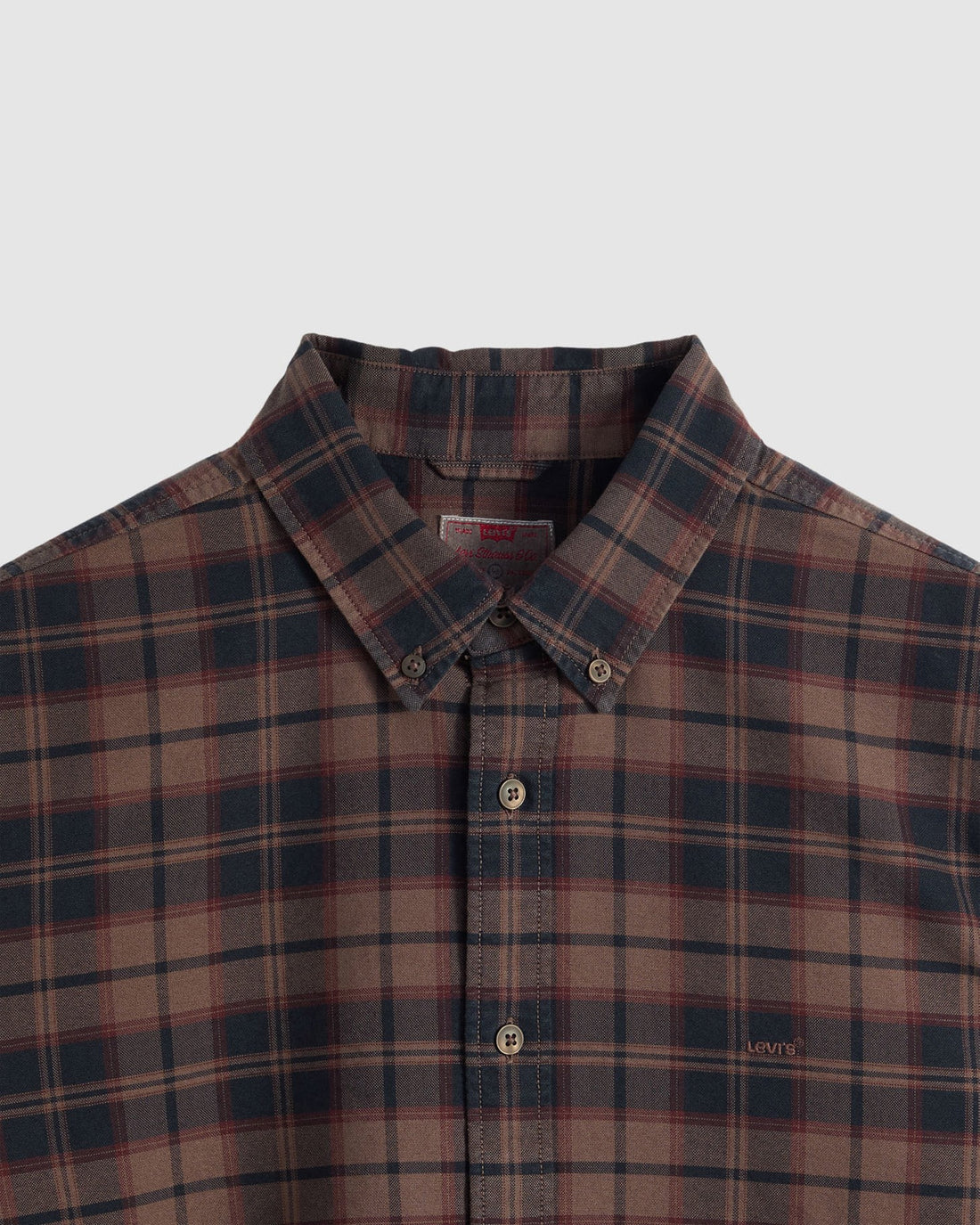 Authentic Button Down - Chocolate Garment Dyed Plaid