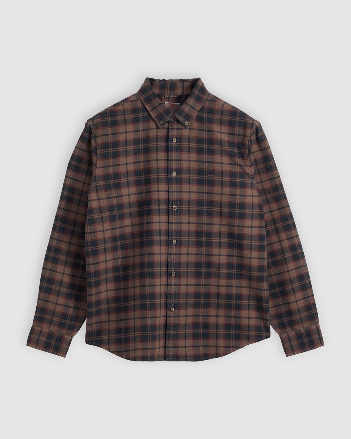 Authentic Button Down - Chocolate Garment Dyed Plaid