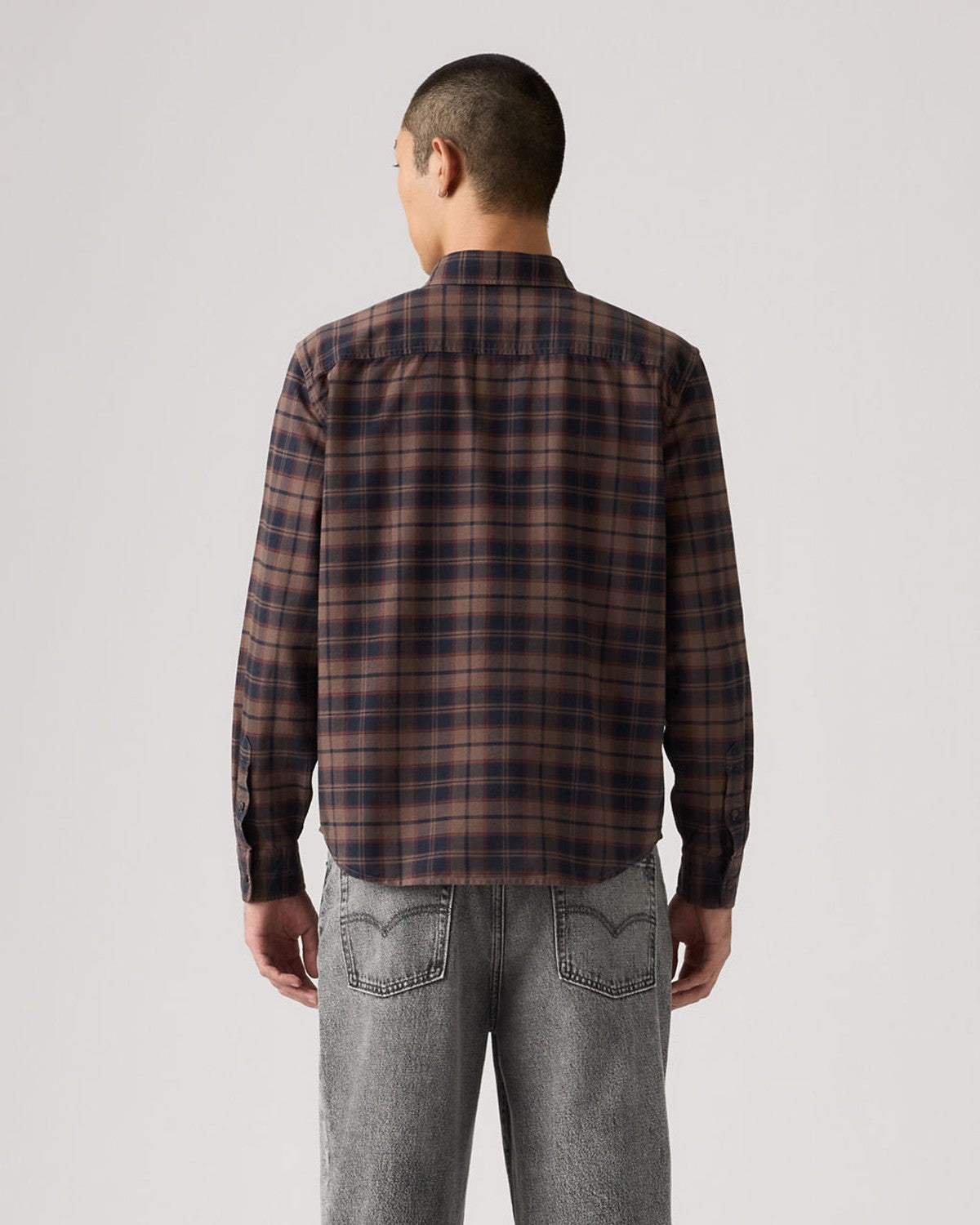 Authentic Button Down - Chocolate Garment Dyed Plaid