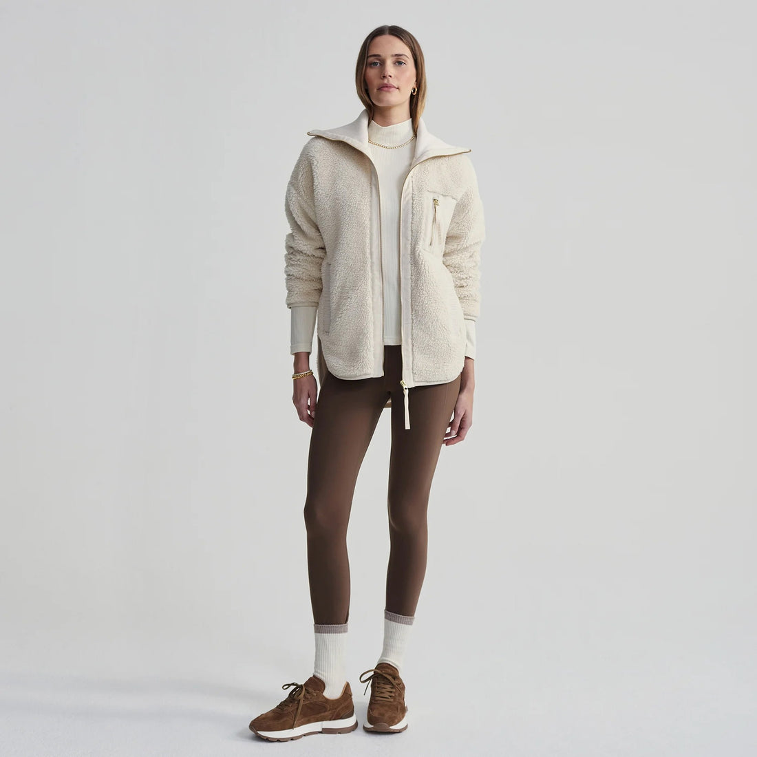 Myla Zip Through Jacket - Sandshell
