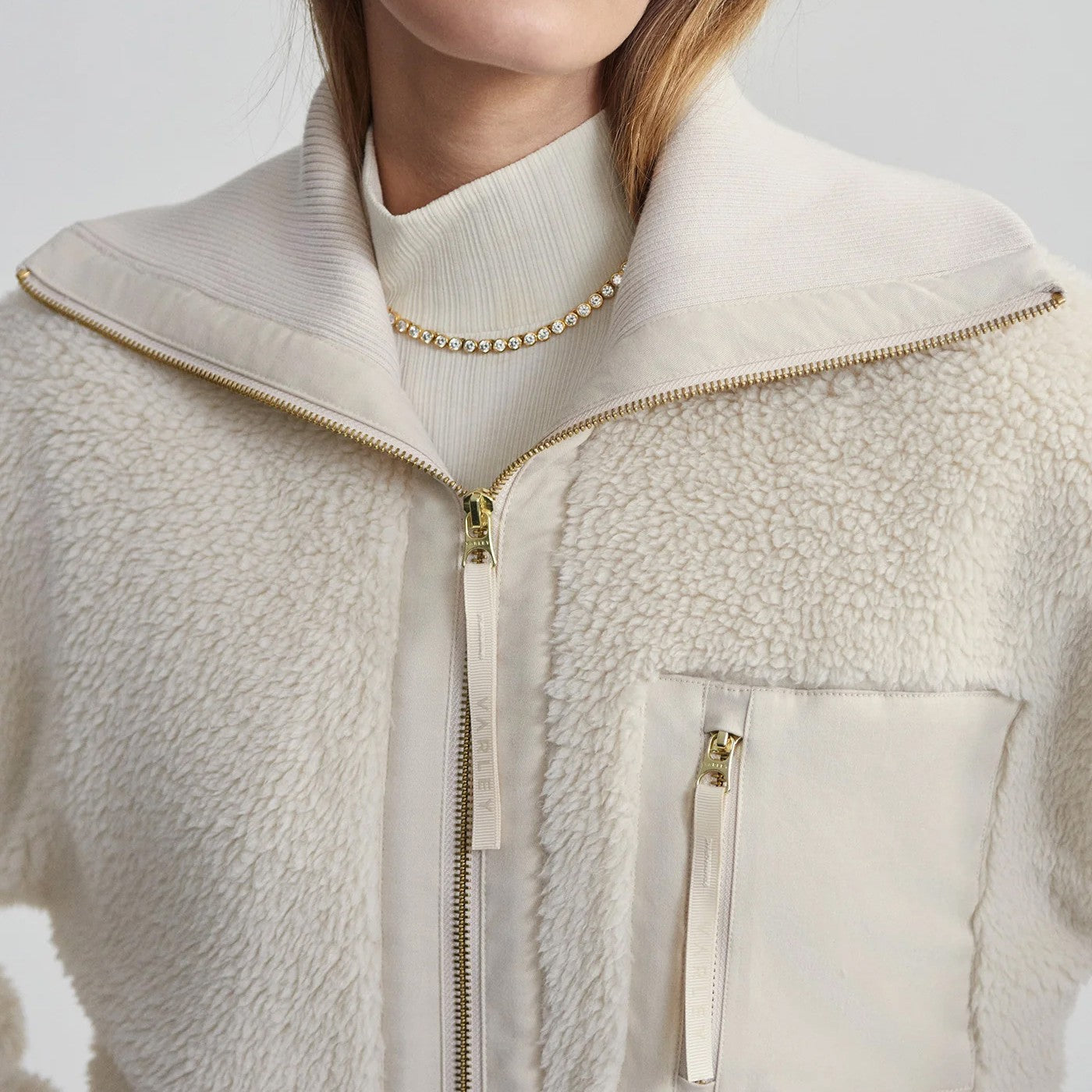 Myla Zip Through Jacket - Sandshell