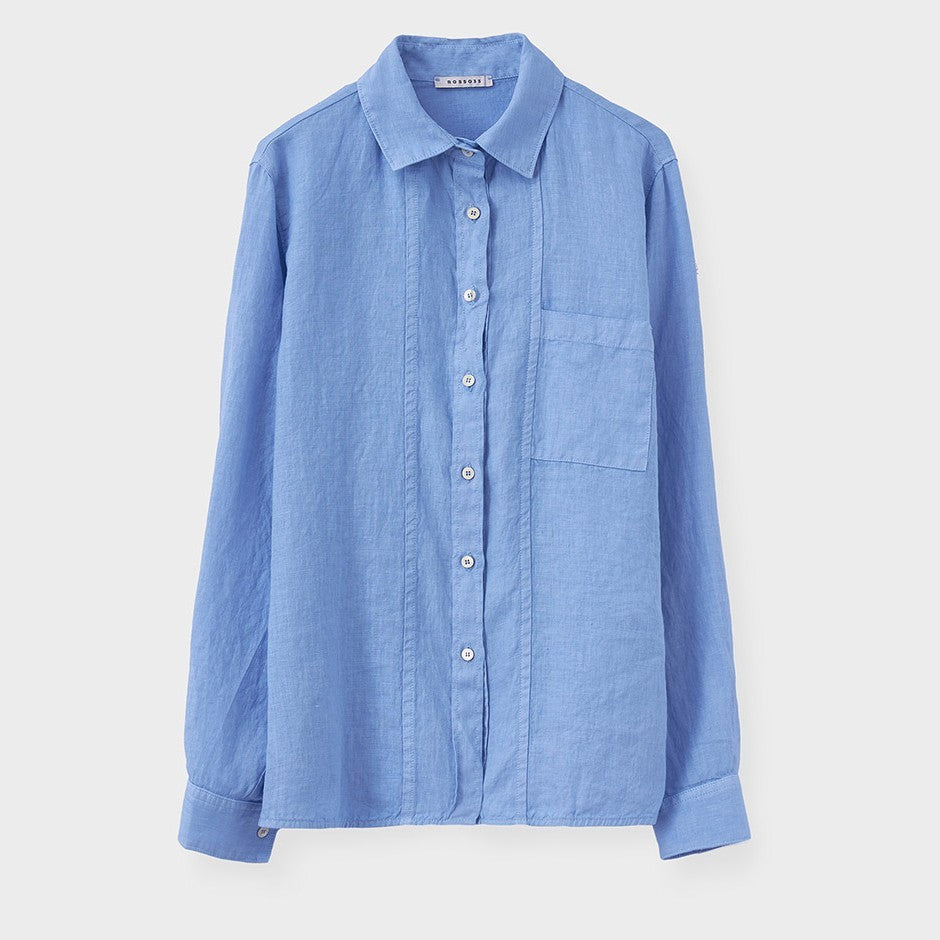 Garment Dyed Masculine Shirt - Light Blue