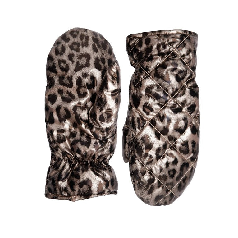 Nadina Quilted Leo Mittens - Golden Leo