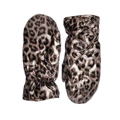 Nadina Quilted Leo Mittens - Golden Leo