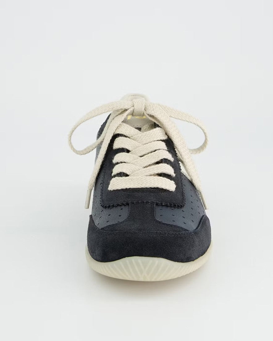 Navy Suede Trainer - Navy White