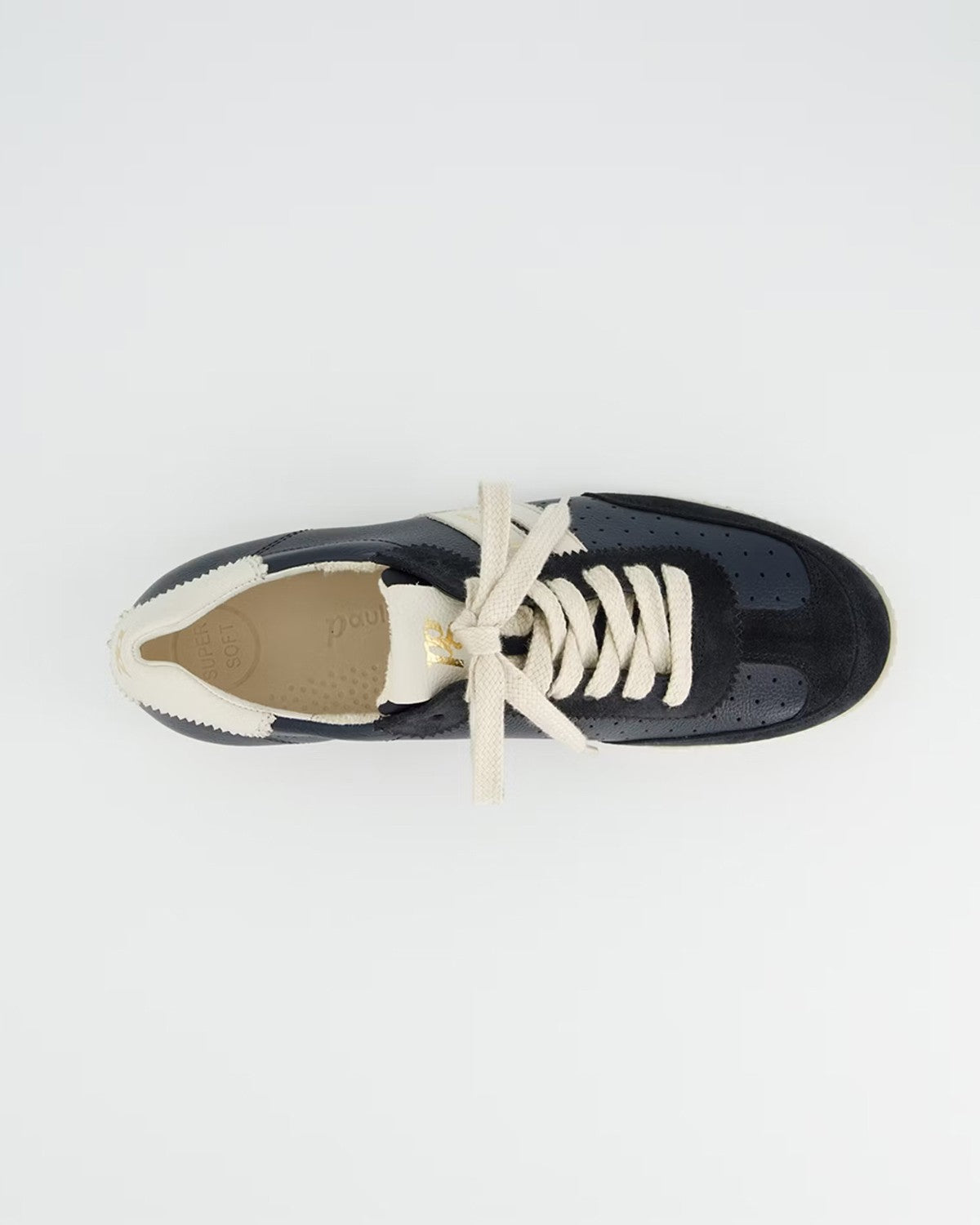 Navy Suede Trainer - Navy White