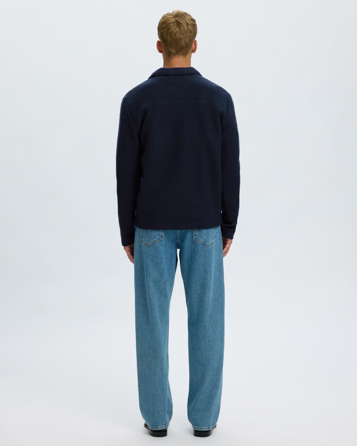 Nealy Long Sleeve Knit Workwear Cardigan - Sky Captain