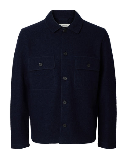 Nealy Long Sleeve Knit Workwear Cardigan - Sky Captain