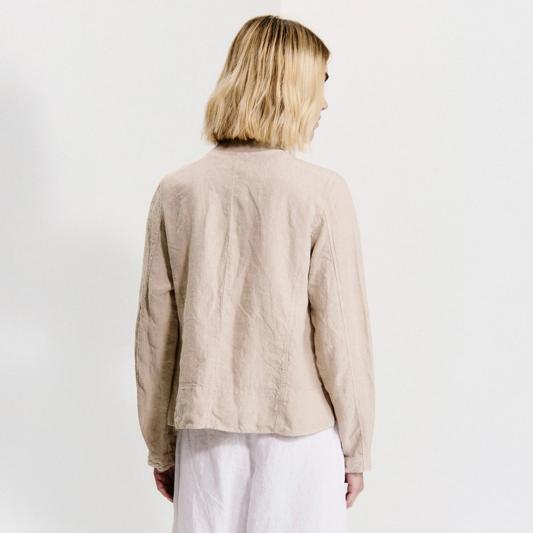 Nero Neck Zip Up Jacket - Rope