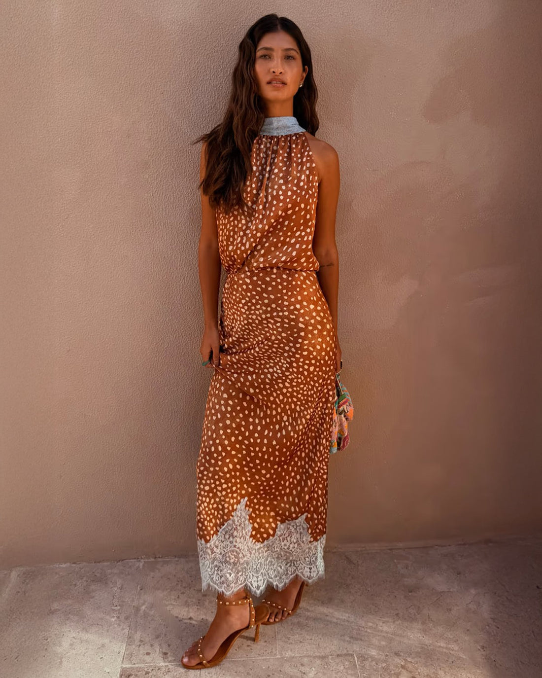 Deer Print Maeva Skirt - Brown