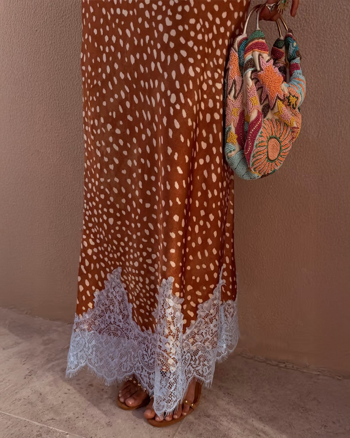 Deer Print Maeva Skirt - Brown