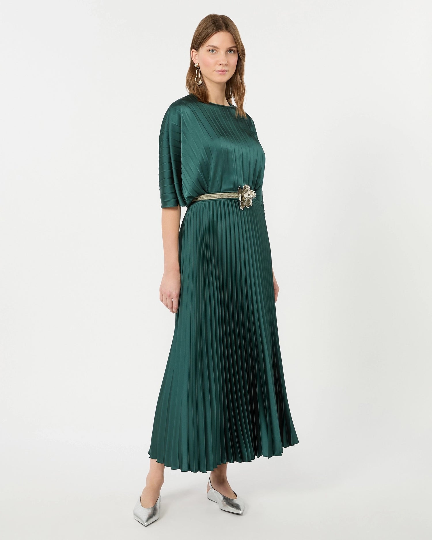 Nicchia Pleated Skirt - Green