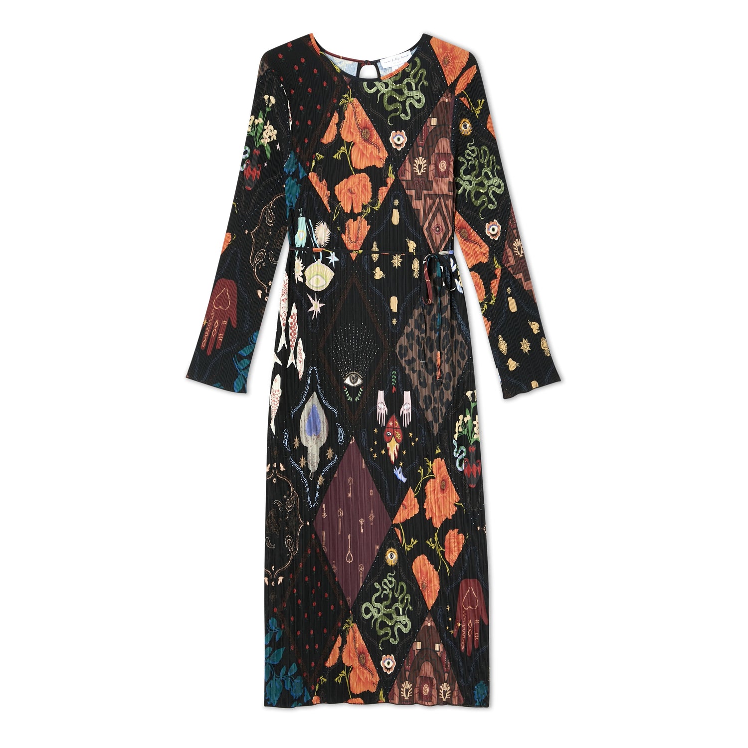 Night Garden Gaia Plisse Dress - Black