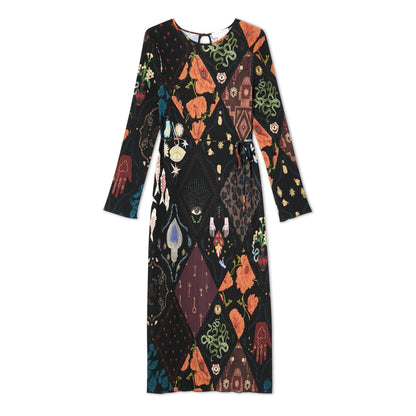 Night Garden Gaia Plisse Dress - Black