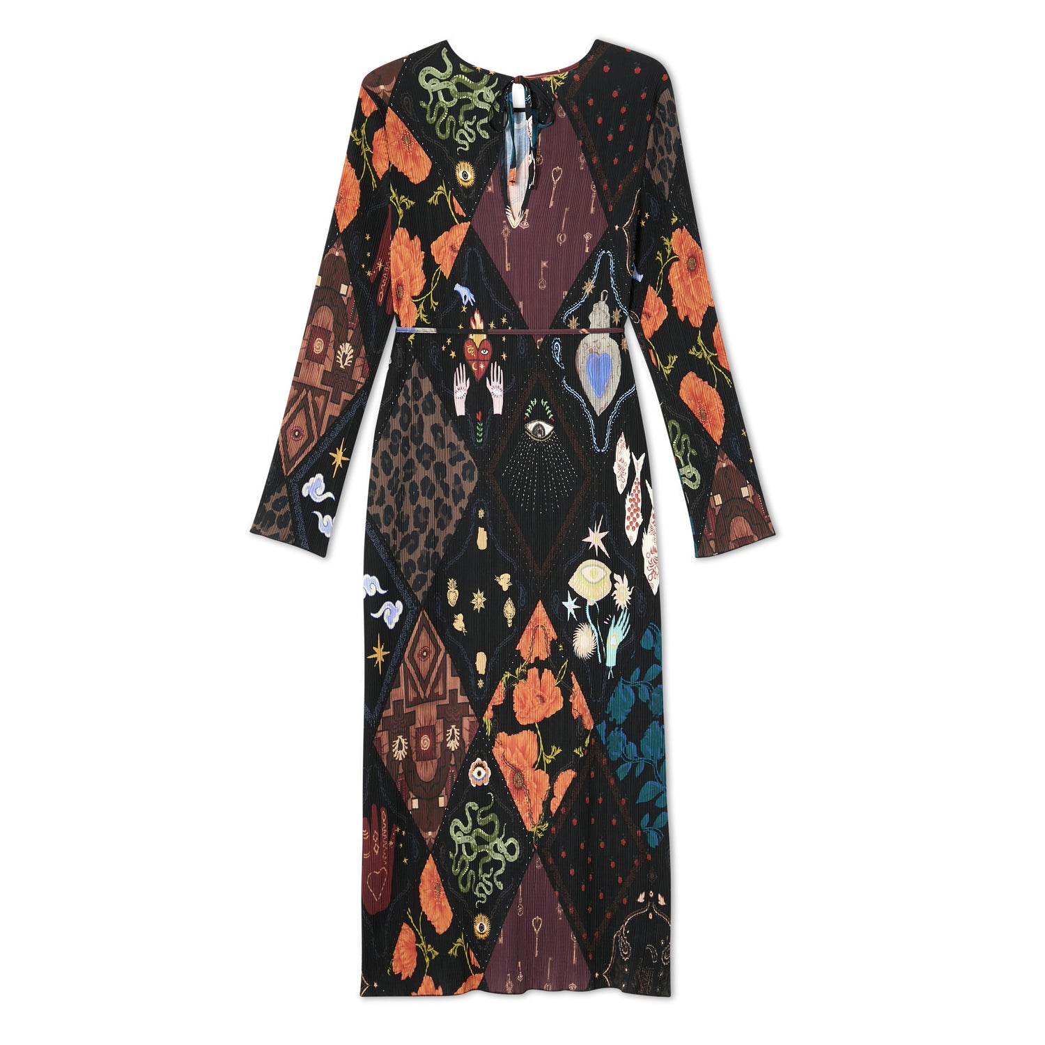 Night Garden Gaia Plisse Dress - Black