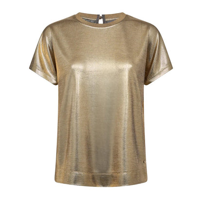 Nivola O-Neck Metallic Tee - Gold