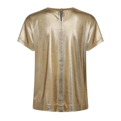 Nivola O-Neck Metallic Tee - Gold
