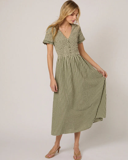 Eliza Midi Dress - Green