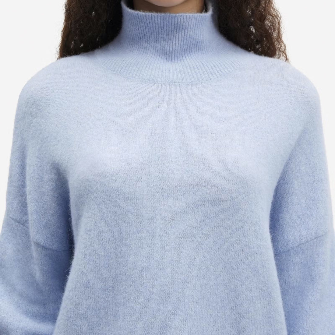 Nola Turtle Neck Jumper - Subdued Blue