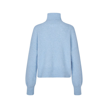 Nola Turtle Neck Jumper - Della Robbia Blue