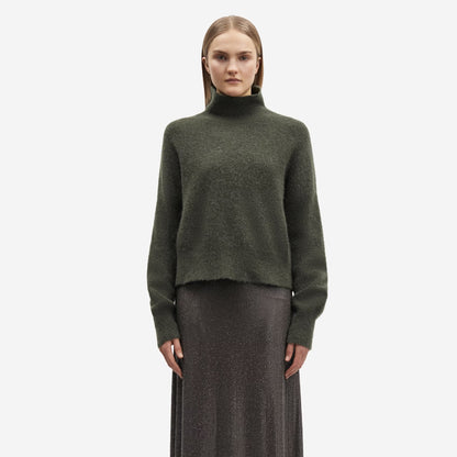 Nola Turtle Neck Jumper - Forest Night