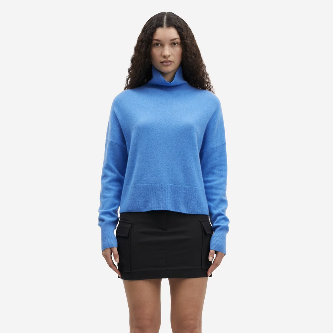 Nola Cashmere Turtleneck Jumper - Super Sonic