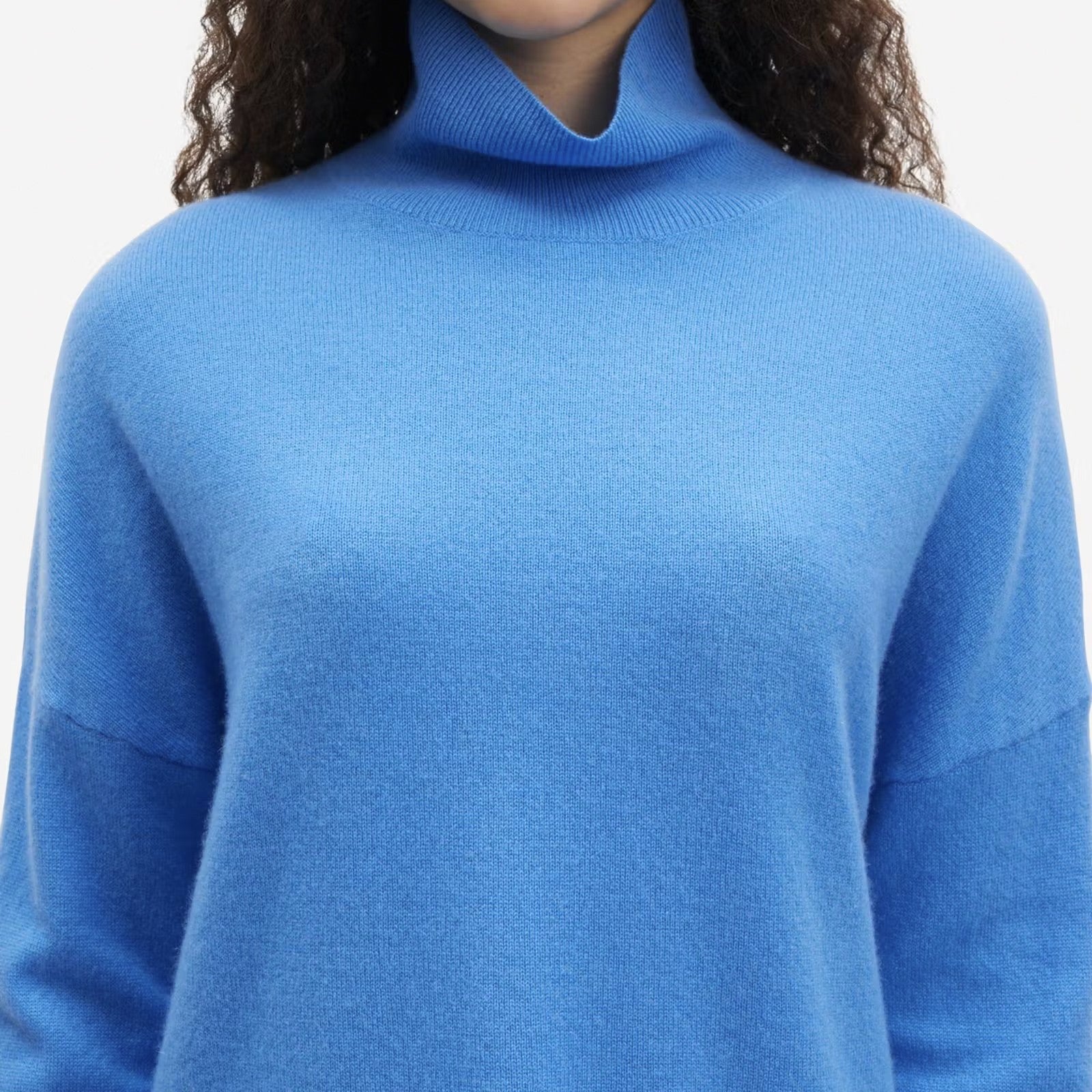 Nola Cashmere Turtleneck Jumper - Super Sonic