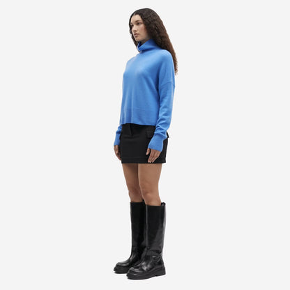 Nola Cashmere Turtleneck Jumper - Super Sonic