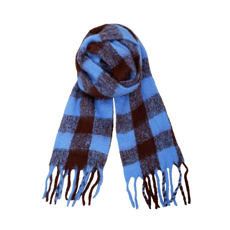 North Soft Winter Scarf - Blue/Mocca
