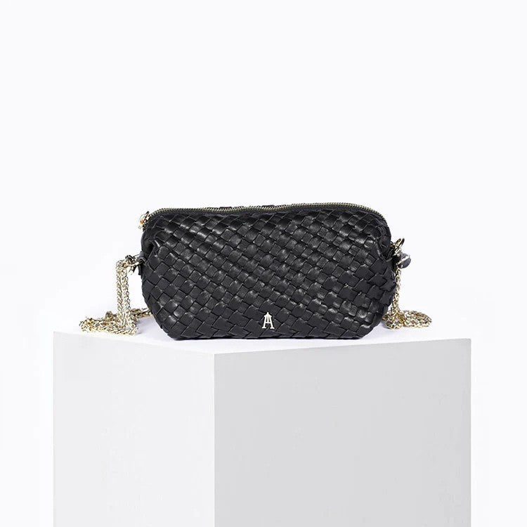 Nuage Plaited Mini Crossbody - Black